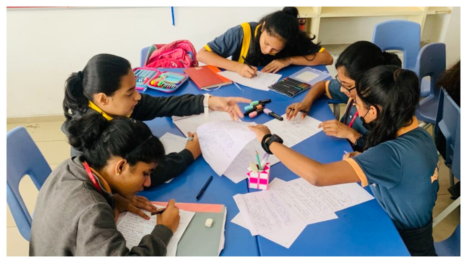 cambridge schools in bangalore ekya nava students group studies