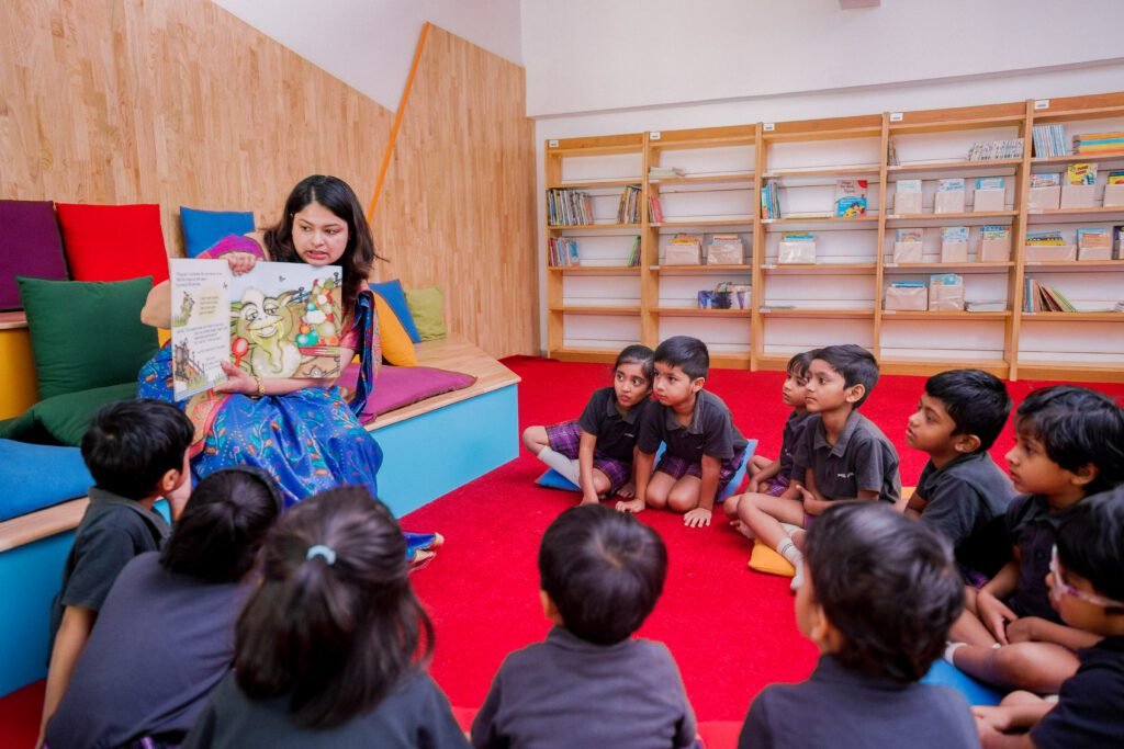 top international schools bangalore ekya nava students interaction with their teacher